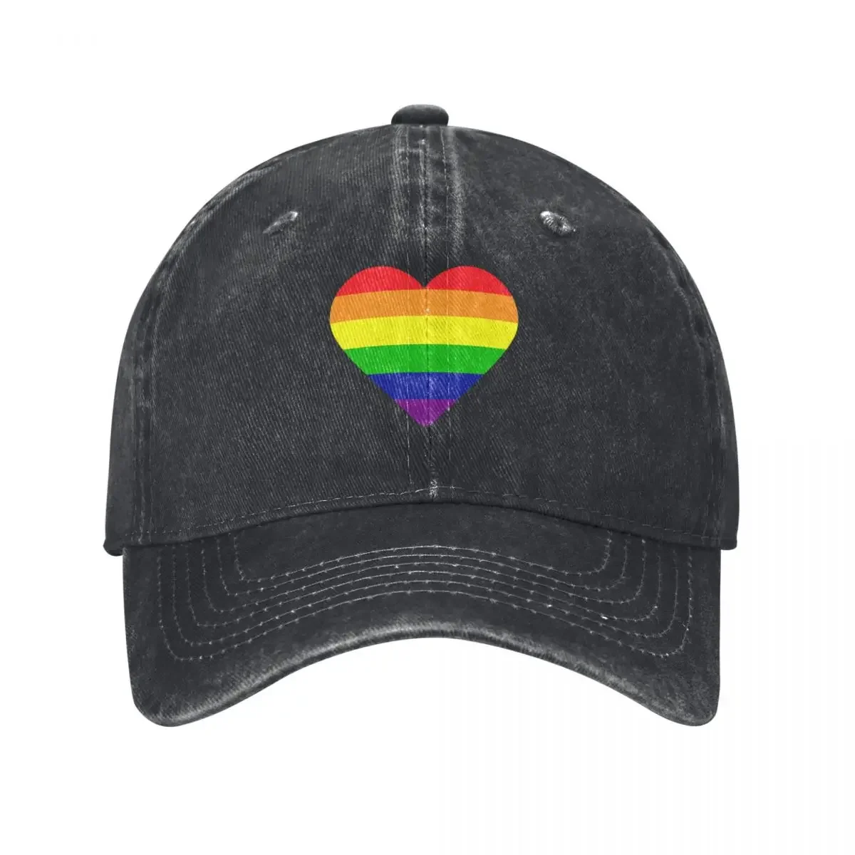Streetwear Brand Heart - Pride Flag Heart Baseball Cap Horse