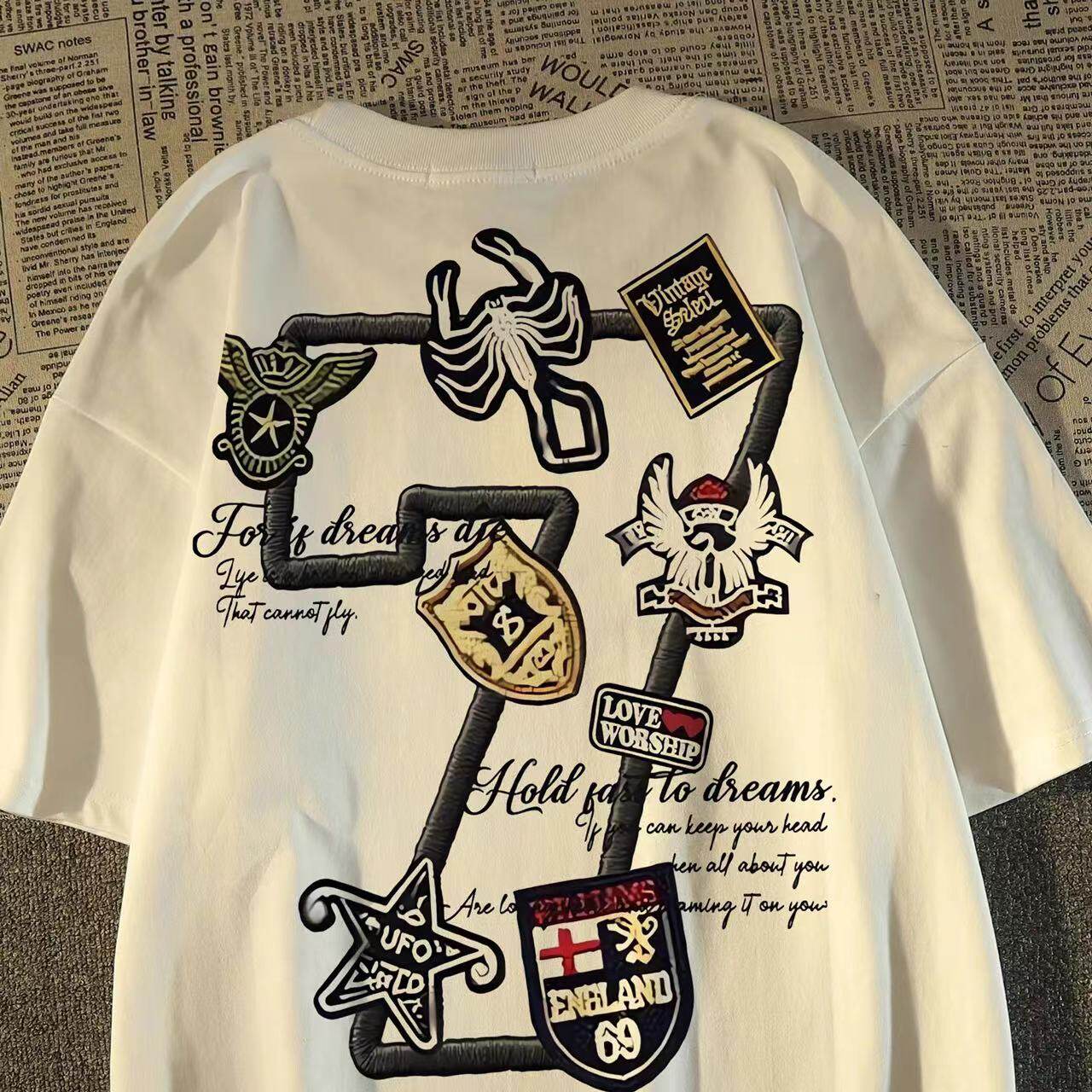 Streetwear Brand Italy - Big-brand American-style trendy cotton hiphop streetwear