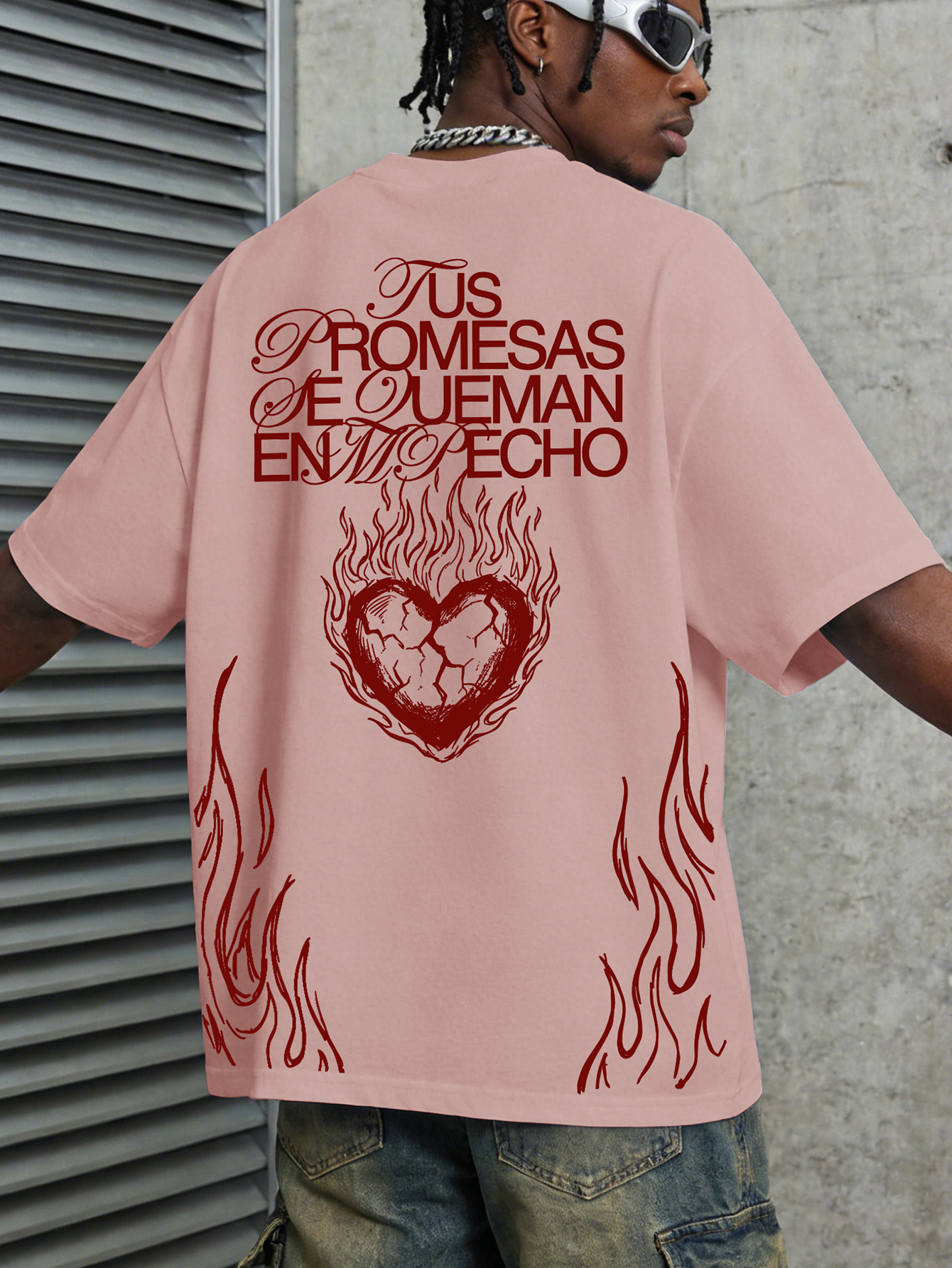 Men's Oversized Gothic Streetw - Streetwear Brand Heart ulasan dan harga