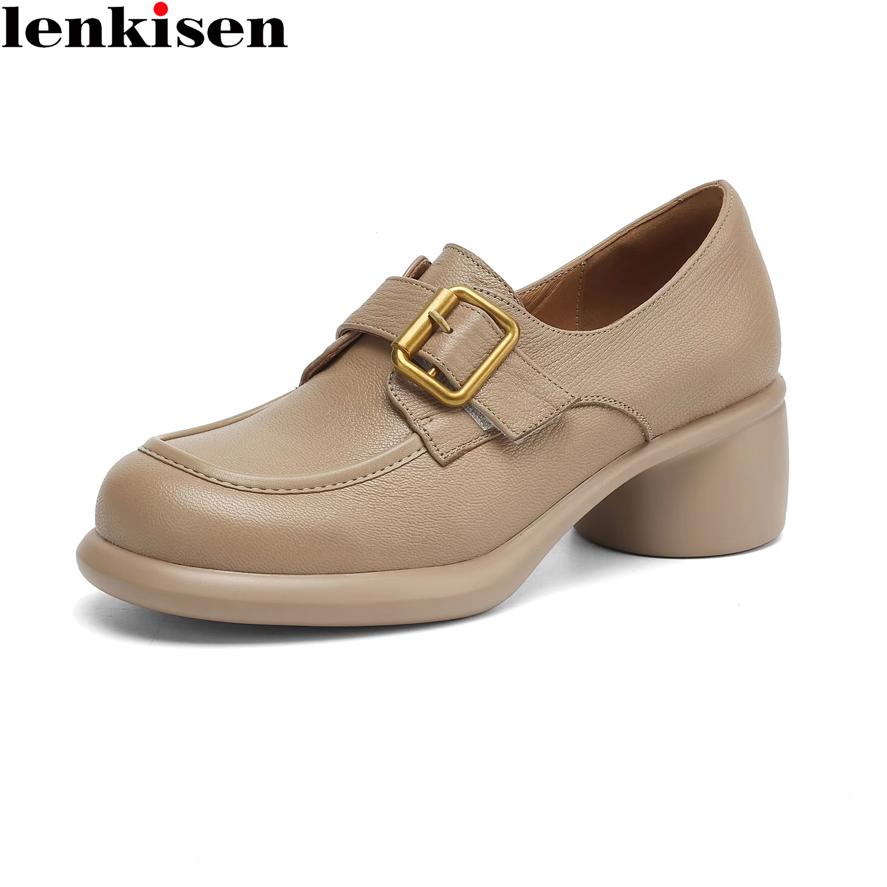Lenkisen Sheep Leather Round T - Streetwear Brand Belts ulasan dan harga