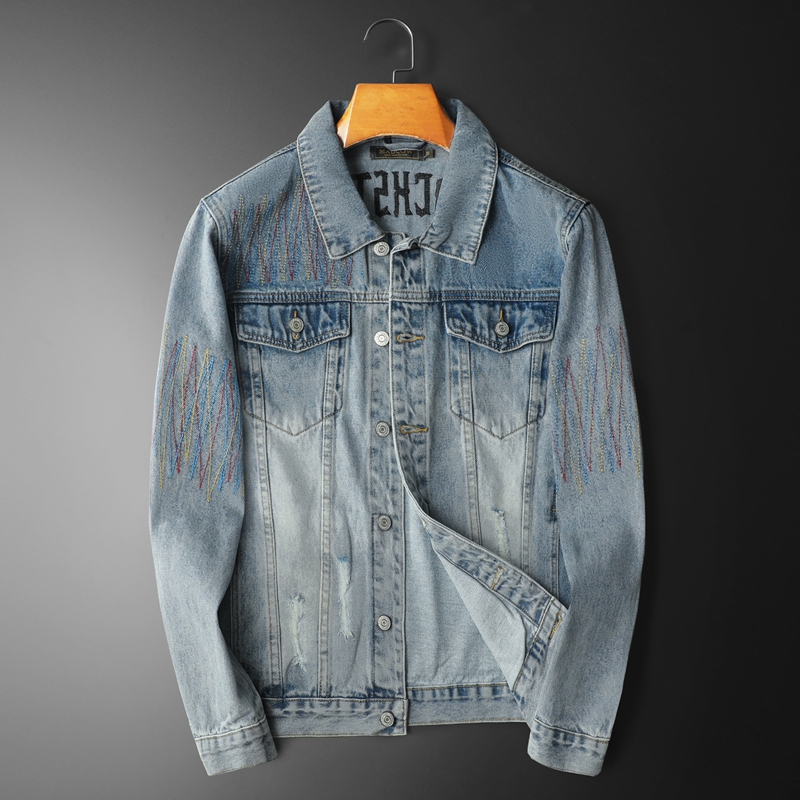 Brand Vintage Washed Denim Jac - Streetwear High End Brand ulasan dan harga