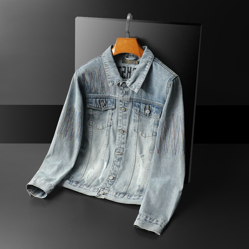 Brand Vintage Washed Denim Jac - Streetwear High End Brand ulasan dan harga