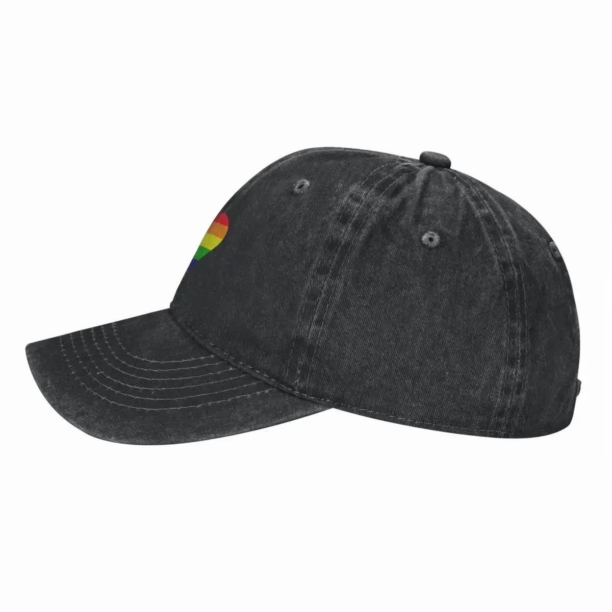 Pride Flag Heart Baseball Cap  - Streetwear Brand Heart ulasan dan harga