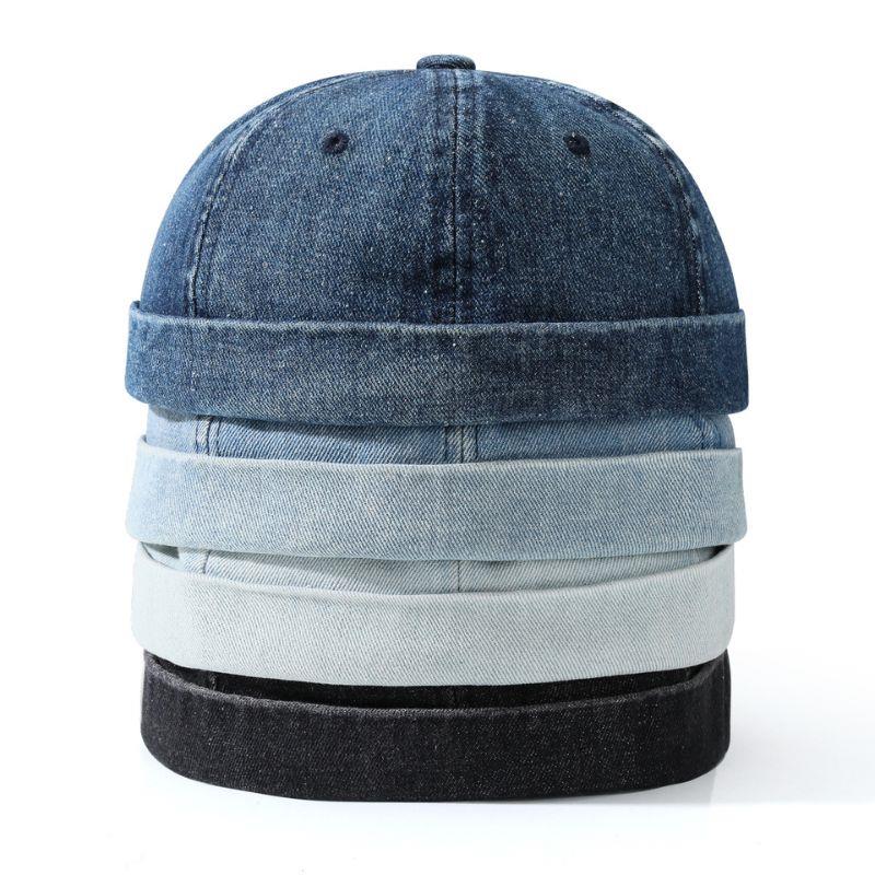 Unisex Denim Beanie Hats Dome  - Streetwear Brand Beanie ulasan dan harga
