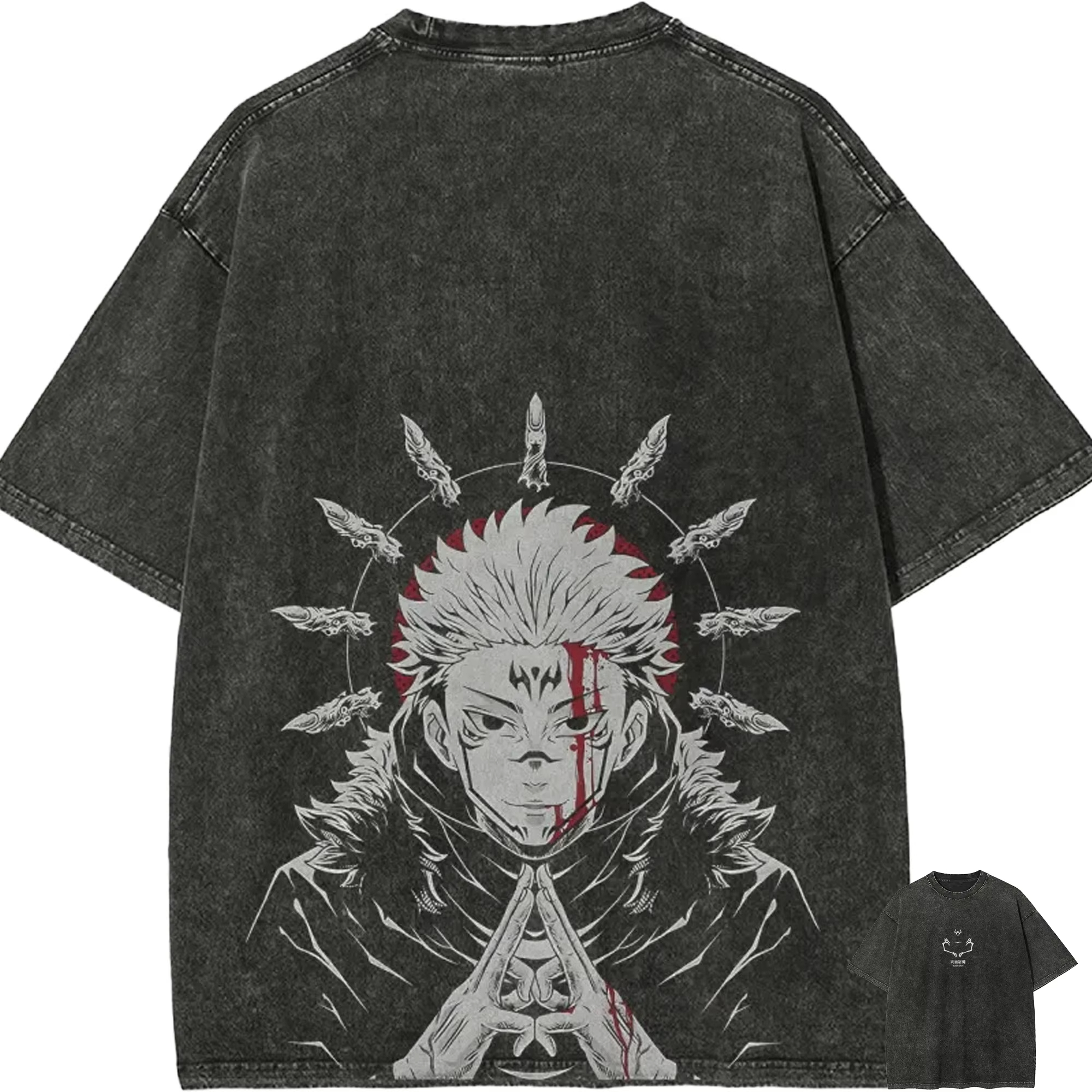 Jujutsu Kaisen Sukuna Print Ov - Streetwear Brand Beanie ulasan dan harga