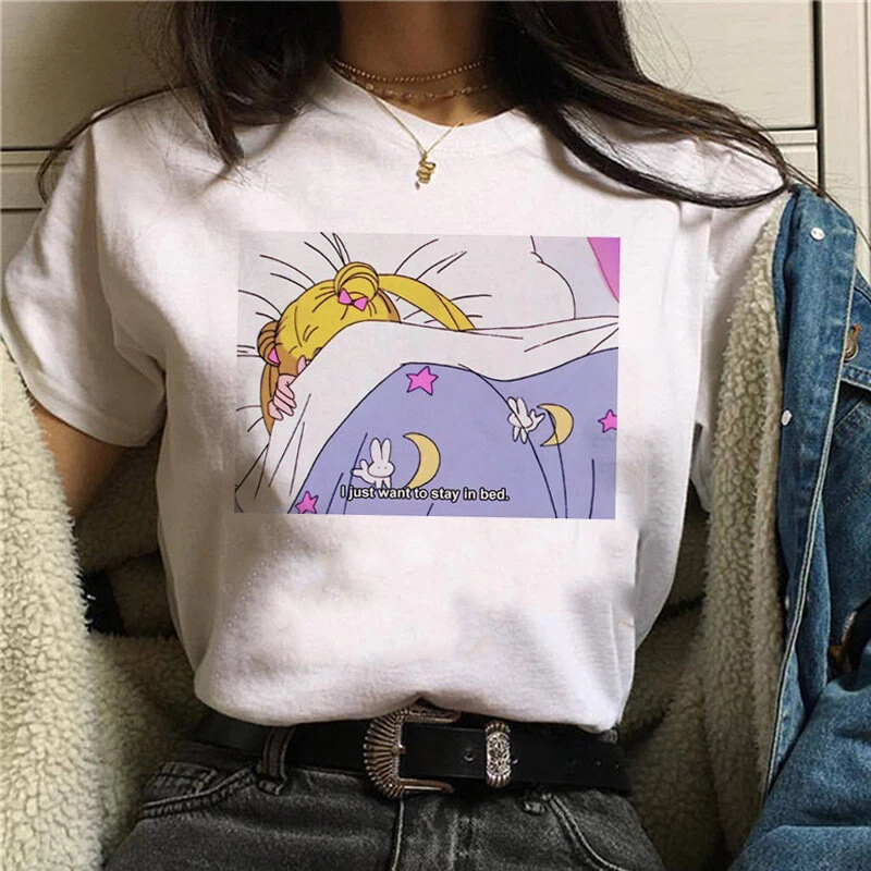 T Shirt 90s Anime Sailor Moon  - Streetwear Brand Beanie ulasan dan harga