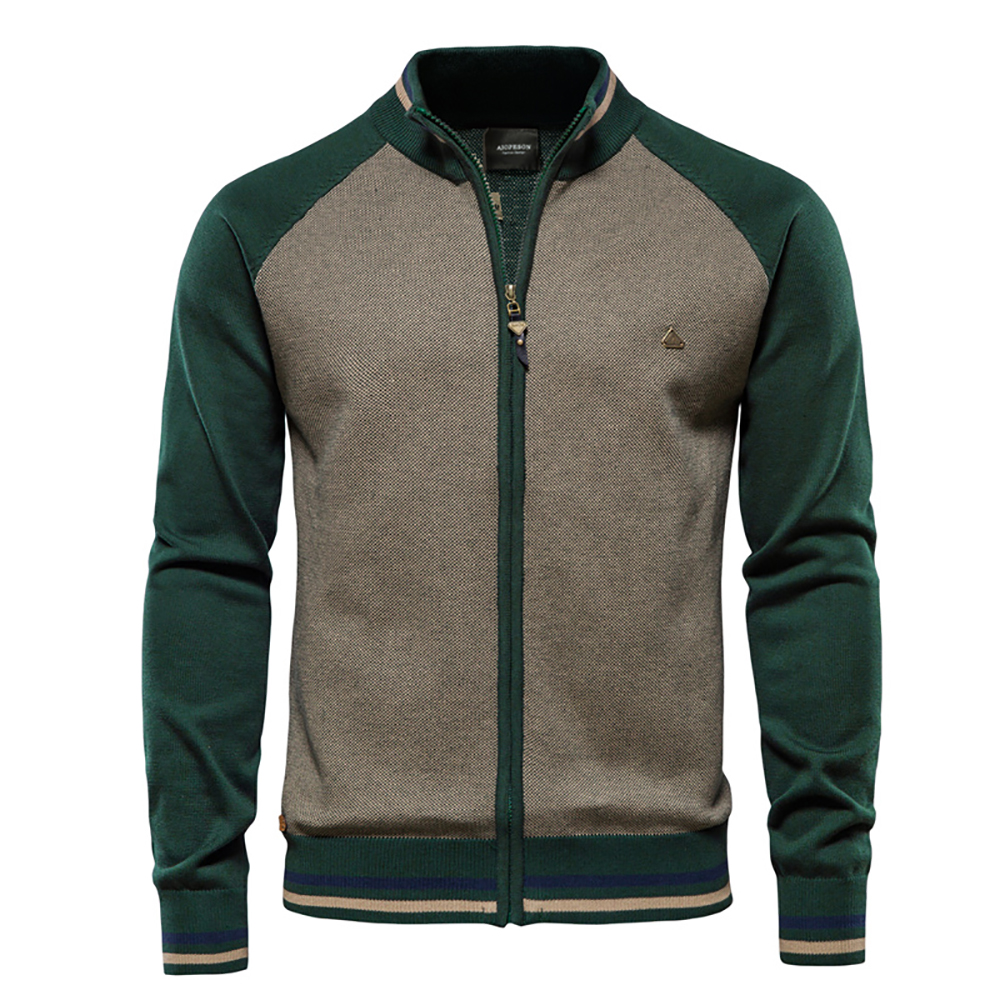 AIOPESON Spliced Cardigan Men  - Brand Of Streetwear ulasan dan harga