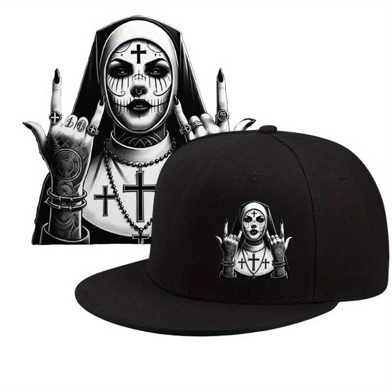 Halloween Nun Print Design Tre - Streetwear Brand Beanie ulasan dan harga