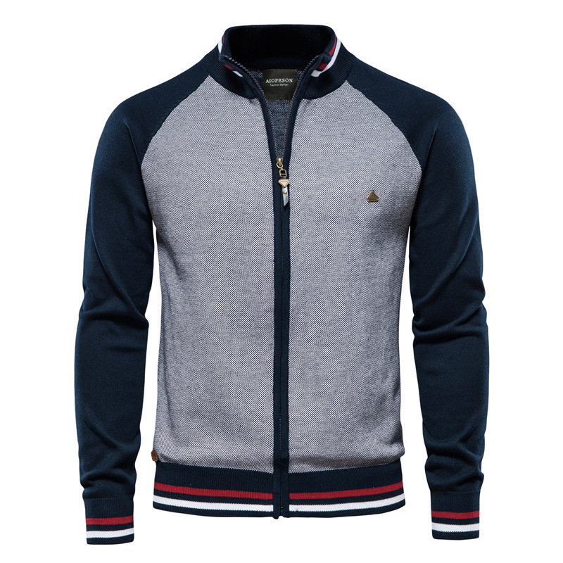 Spliced Cardigan Men Streetwea - Streetwear Brand England ulasan dan harga