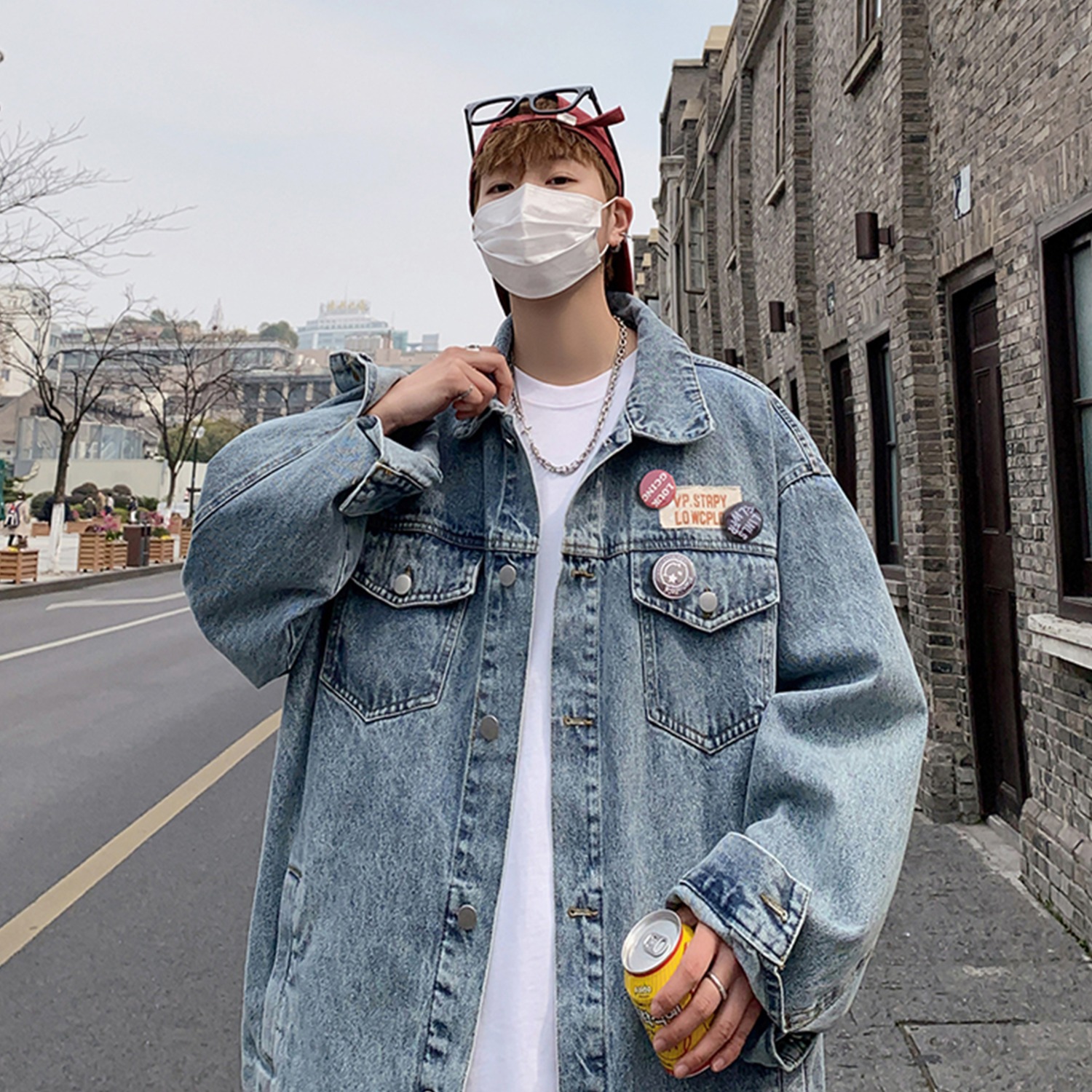 American style cool jacket den - Streetwear High End Brand ulasan dan harga