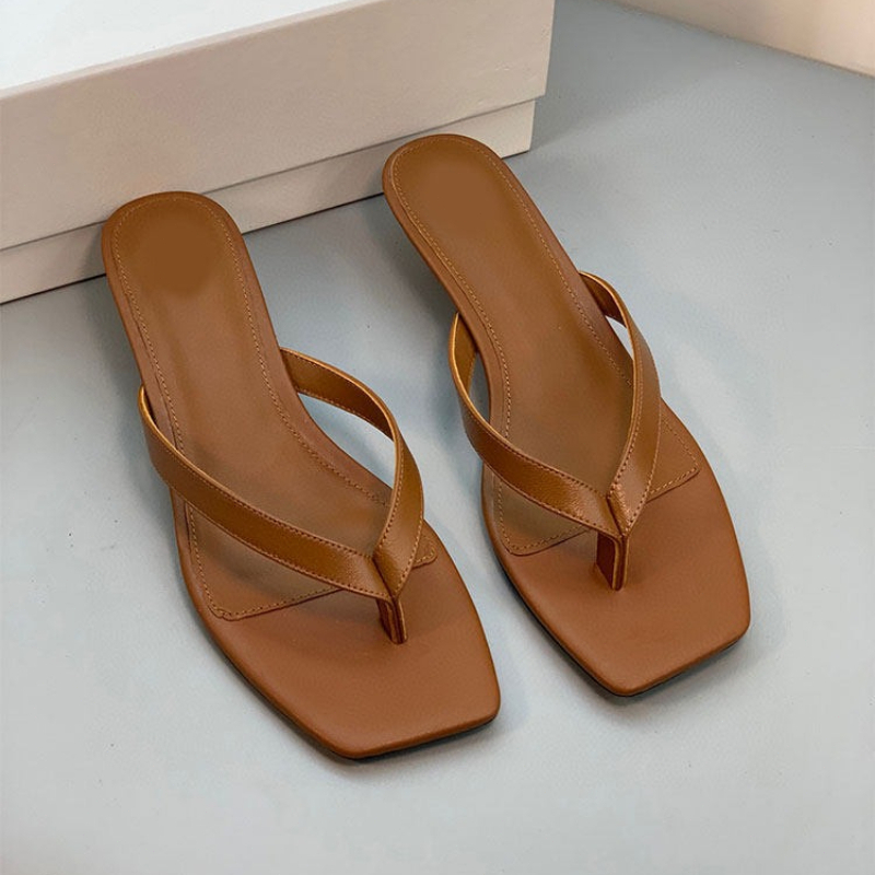 Luxury Brand Leather Heeled Fl - Brand Of Streetwear ulasan dan harga