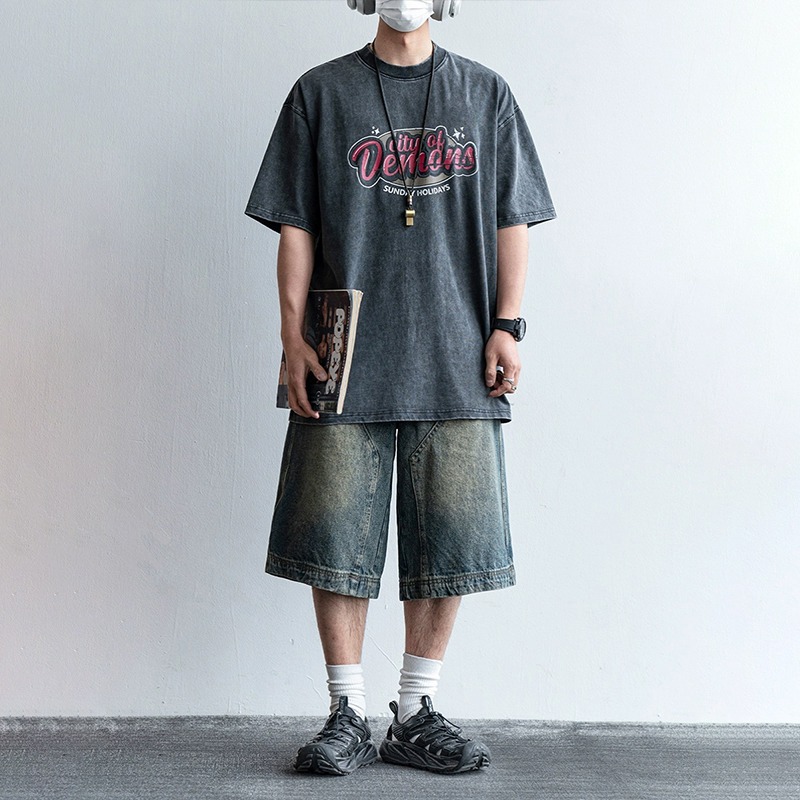 Heavyweight Washed Denim Short - Streetwear Brand England ulasan dan harga