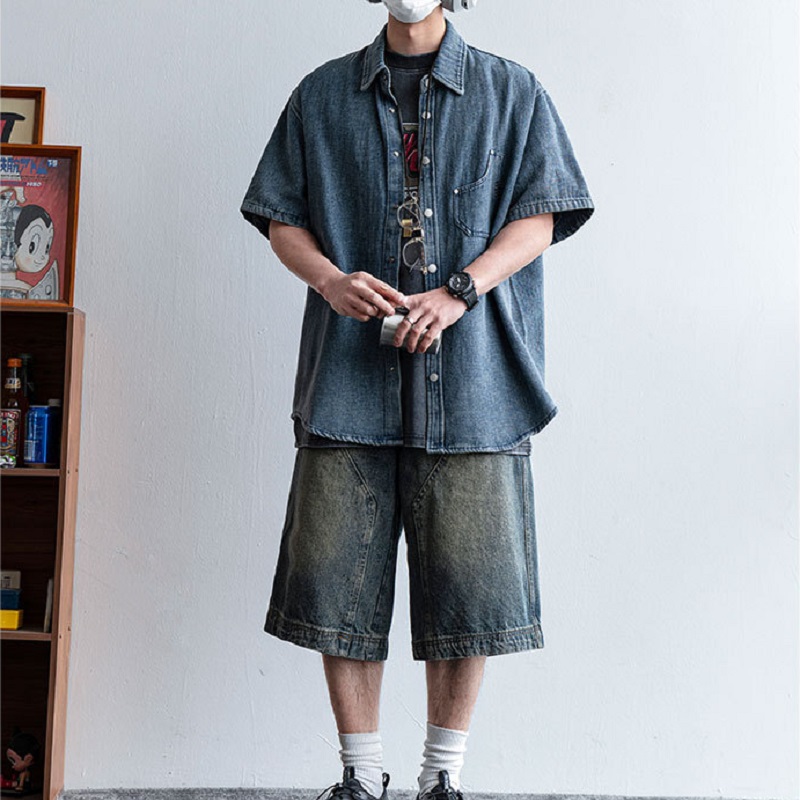 Heavyweight Washed Denim Short - Streetwear Brand England ulasan dan harga